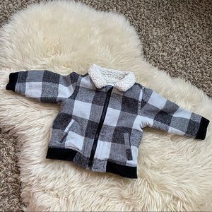 Baby Sherpa Plaid Coat